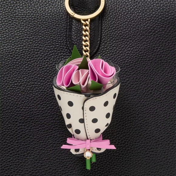 Kate Spade Flora Flower Bouquet Bag Charm - Picture 3 of 9